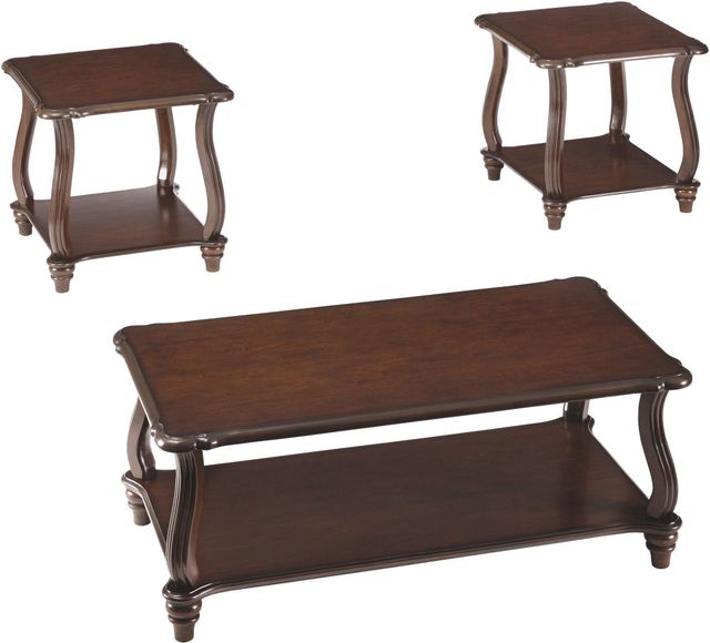 Signature Design by Ashley® Carshaw 3-Piece Dark Brown Occasional Table Set-0