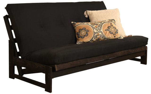 Kodiak Furniture Twill Black 6" Coil Hinged Innerspring Full Futon Mattress -0