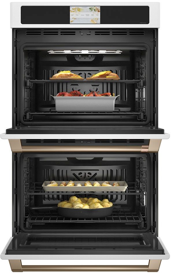 Café™ 30" Matte White Double Electric Wall Oven-2