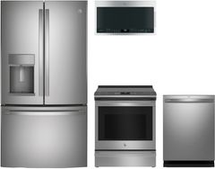 GE Profile™ 4 Piece Stainless Steel Kitchen Package