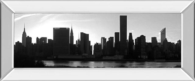 Classy Art Panorama of NYC VI by Jeff Pica Mirrored Frame Wall Art-0