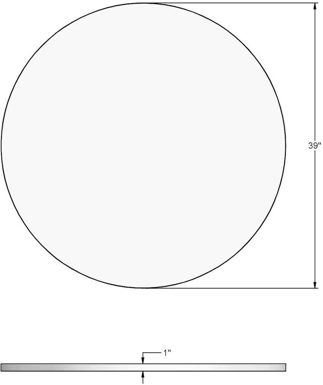 Amisco Customizable Gemma 40" Round Pub Table with 1" Thermo Fused Laminate Top-1