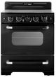 Unique® Appliances Classic Retro 30" Midnight Black Freestanding Electric Range-0