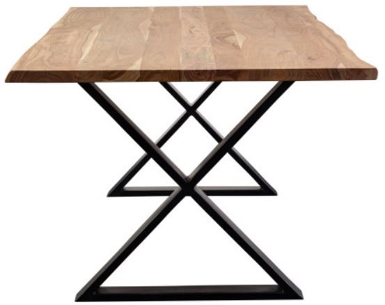 Porter International Designs Manzanita Natural Dining Table with Black X Base-2
