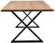 Porter International Designs Manzanita Natural Dining Table with Black X Base-2