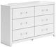 Signature Design by Ashley® Maeling White 6-Drawer Dresser-0