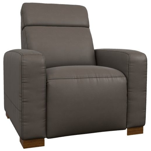 La-Z-Boy® Acadia Shitake Leather Power Reclining Chair with Headrest-0