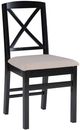 Linon Torino 2-Piece Black X-Back Dining Chair-2