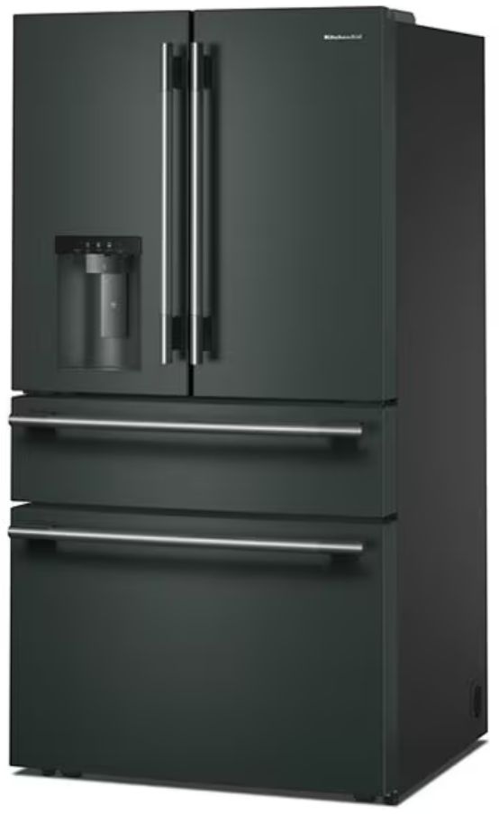 KitchenAid® 36" 28.74 Cu. Ft. Juniper French Door Refrigerator with Exterior Water and Ice and FreshChill™ Full-Width Refrigerated Drawer-1