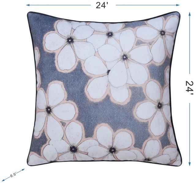 Stylecraft Norman Wyatt Home Blue/White 24" Designer Pillow-2