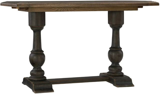 Hooker® Furniture Hill Country Balcones Saddle Brown Friendship Table with Anthracite Black Base-0