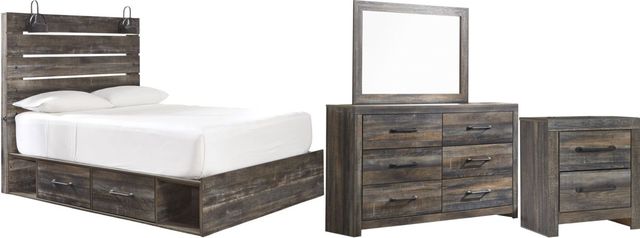 Signature Design by Ashley® Drystan 4-Piece Multi King Panel Storage Bed Set-0