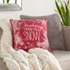 Surya Holiday Dark Red 18"x18" Toss Pillow with Polyester Insert-2