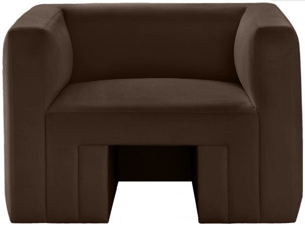 Meridian Furniture Henson Brown Velvet Chair-1