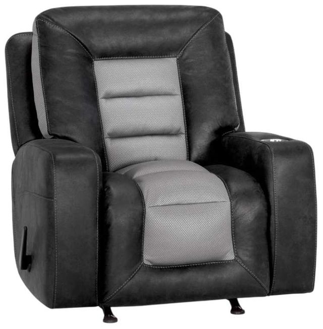 Franklin™ Branson Hugo Gray Manual Swivel Rocker Recliner-0