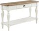Winners Only® Augusta Rustic Brown Top Sofa Table with White Base-0