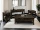 International Furniture Direct Teak Stained Dark Cocktail Table-1