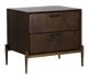 VIG Furniture Modrest Brass/Dark Acacia Nightstand-0