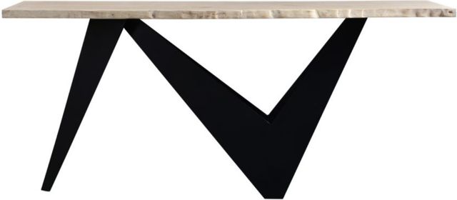 Moe's Home Collection Bird Taupe Console Table with Black Metal Base-1