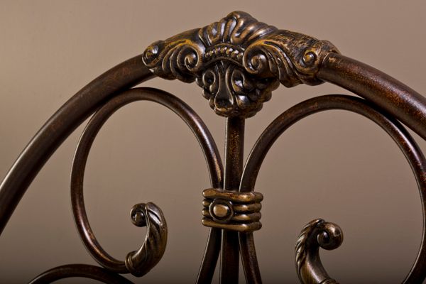 HH2 Home Mikelson Aged Antique Gold Queen Bed-1