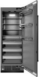 ZLINE 30 in. 16.7 Cu. Ft. Column Refrigerator in Black Stainless Steel with Graphite Gray Interior-1