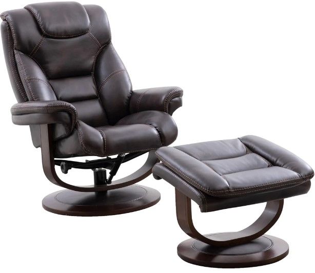 Parker House® Monarch Truffle Reclining Chair And Ottoman Set-0