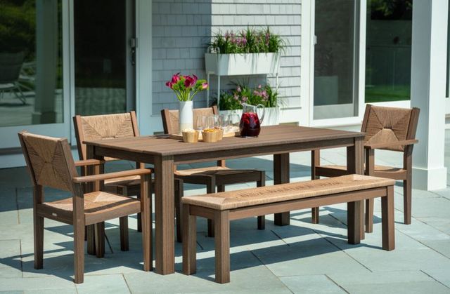 Seaside Casual Greenwich Woven Dining Bench-1