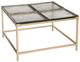Bassett Mirror Marisa Glass Top Cocktail Table with Brushed Gold Base-0