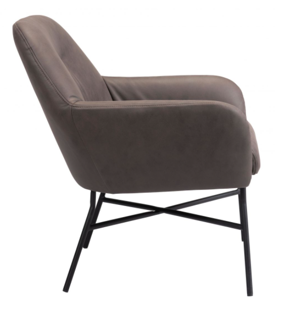 Zuo® Modern Hans Vintage Brown Accent Chair-2