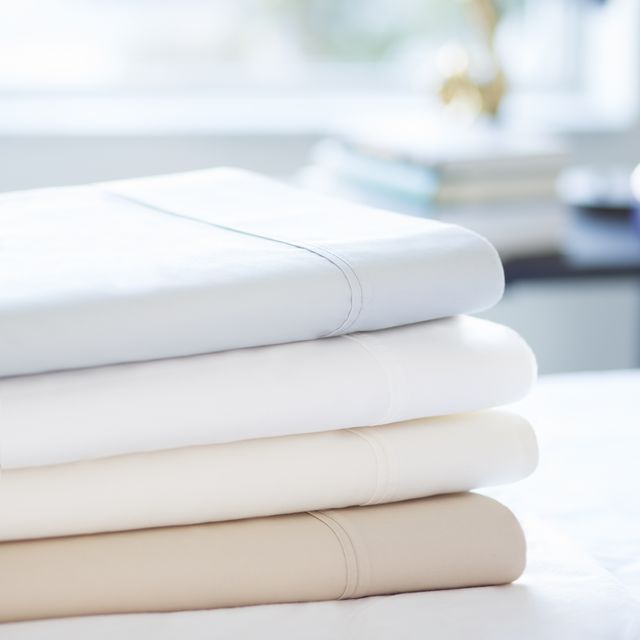 Malouf® Woven 600 TC Cotton Blend White Full Bed Sheet Set-3