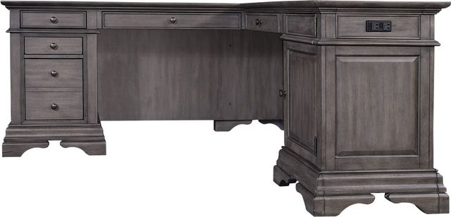 aspenhome® Sinclair Ash Grey L-Shaped Desk-0