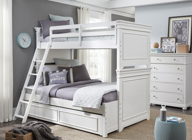 Legacy Kids Teen Canterbury Natural White Twin over Full Youth Bunk Bed-1