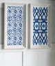 A & B Home 2-Piece Blue/White Abstract Wall Decor Sculpture Set-4