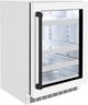 ZLINE Autograph Edition Touchstone 5.2 Cu. Ft. Stainless Steel Beverage Center with White Matte Glass Door and Matte Black Handle-2
