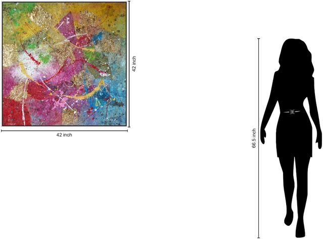 Classy Living Gold Rush Spectrum Abstraction Wall Art-2