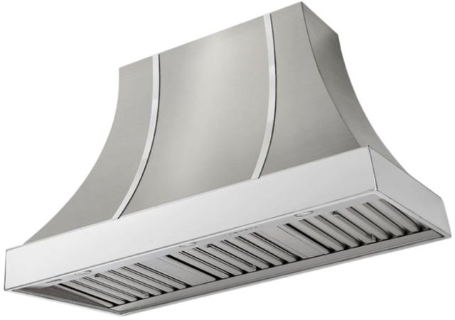 AGA Cascade 48" Stainless Steel Wall Mounted Range Hood with Polished Chrome Trim-0
