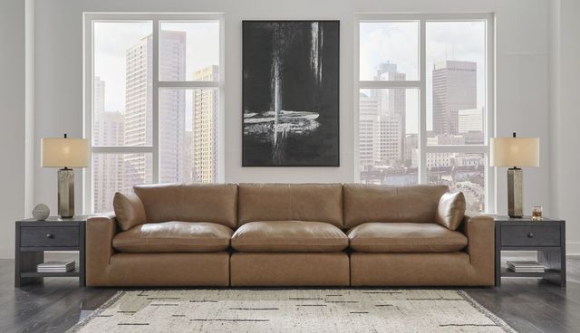 Signature Design by Ashley® Emilia 3-Piece Caramel Modular Sectional Sofa-1