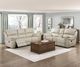 Homelegance® Proctor Sand Manual Double Reclining Loveseat with Center Console-1