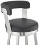 Armen Living Bryant Black 30" Swivel Bar Stool-3