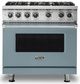 Viking® 5 Series 36" November Sky Pro Style Natural Gas Range-0