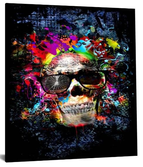 Classy Art Color Me Skull Wall Art-1