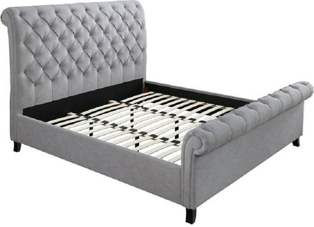 Crown Mark All Kate Gray King Upholstered Bed-2