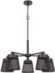 Cal® Lighting & Accessories Hampton Matte Black Metal Chandelier-0