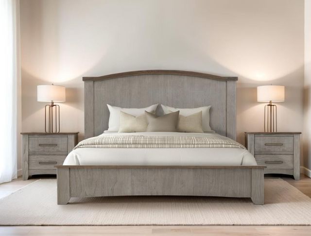 International Furniture Direct Ridge Light Gray Nightstand-1