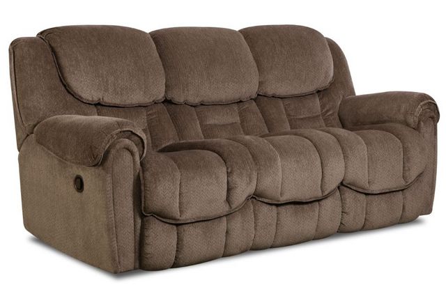 HomeStretch Del Mar Taupe Double Power Reclining Sofa