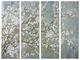 A & B Home 4-Piece Blue/Brown/White Cherry Blossom Canvas Print Set-2