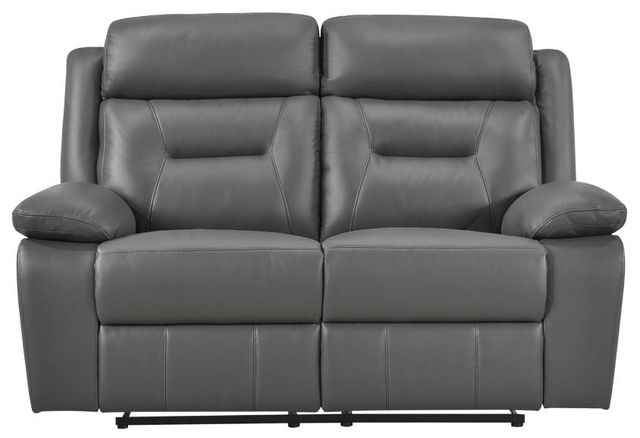 Homelegance® Laconia Dark Gray Double Manual Reclining Loveseat-2