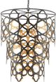 Currey & Company Mauresque Bronze Gold/Contemporary Gold Leaf Chandelier-1