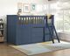 Homelegance® Nora Blue Twin Low Loft Bunk with Bookcase and Dresser-1