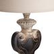 Crestview Collection Shield Cast Antique White/Charred Black Table Lamp-2